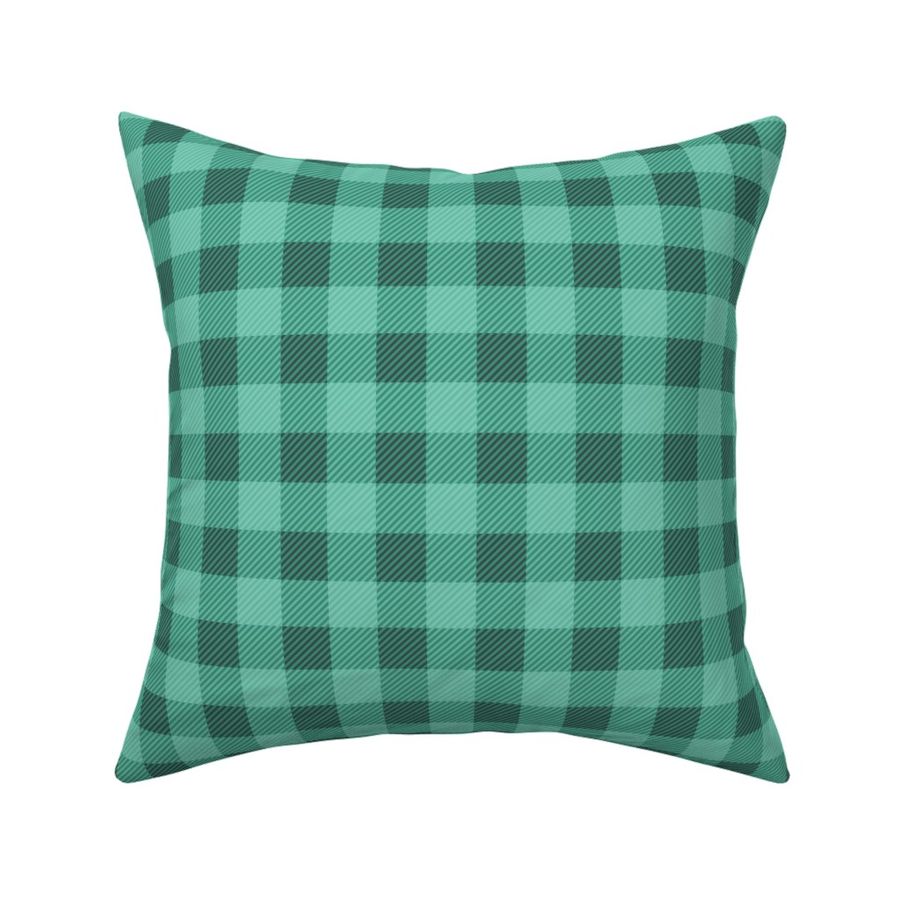 Buffalo Plaid Teal Green Fabric | Spoonflower