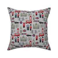 london // brit fabric england tourist international fabric grey