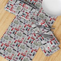 london // brit fabric england tourist international fabric grey