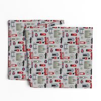 london // brit fabric england tourist international fabric grey