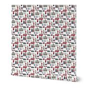 london // brit fabric england tourist international fabric white green