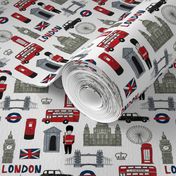 london // brit fabric england tourist international fabric white green