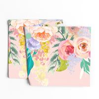 Pastel Garden Spring Floral Border // Light Peachy Pink