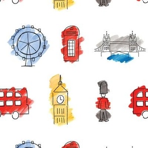 London Calling Watercolor