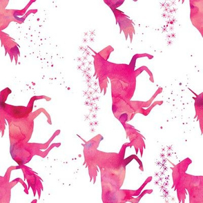 watercolor unicorns || pink (90)