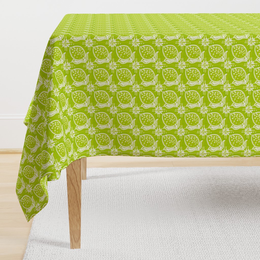 Spanish Tile N7 Lemon (Pantone Lime Punch reversed)