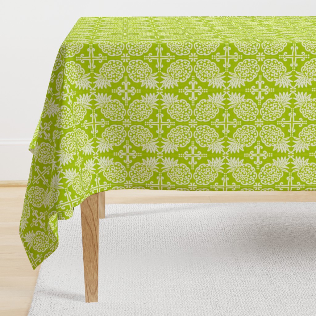 Spanish Tile N6 Pineapple (Pantone Lime Punch reversed)