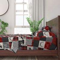 Adventure Awaits Quilt- Grey,  Black and Red