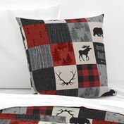 Adventure Awaits Quilt- Grey,  Black and Red