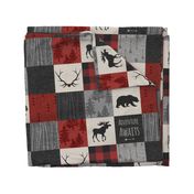 Adventure Awaits Quilt- Grey,  Black and Red