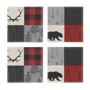 Adventure Awaits Quilt- Grey,  Black and Red