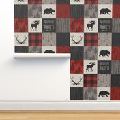 Adventure Awaits 12 Sq - Taupe, Black, Red And Cream