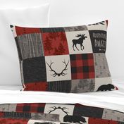 Adventure Awaits 12 Sq - Taupe, Black, Red And Cream