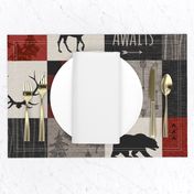 Adventure Awaits 12 Sq - Taupe, Black, Red And Cream