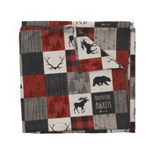 Adventure Awaits 12 Sq - Taupe, Black, Red And Cream