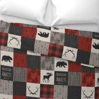 Adventure Awaits 12 Sq - Taupe, Black, Red And Cream