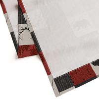 Adventure Awaits 12 Sq - Taupe, Black, Red And Cream