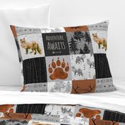 Adventure Awaits with Fox - Rust, Black, Grey, White - Little Man