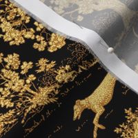 Black Harvest greyhound Toile de Jouy 