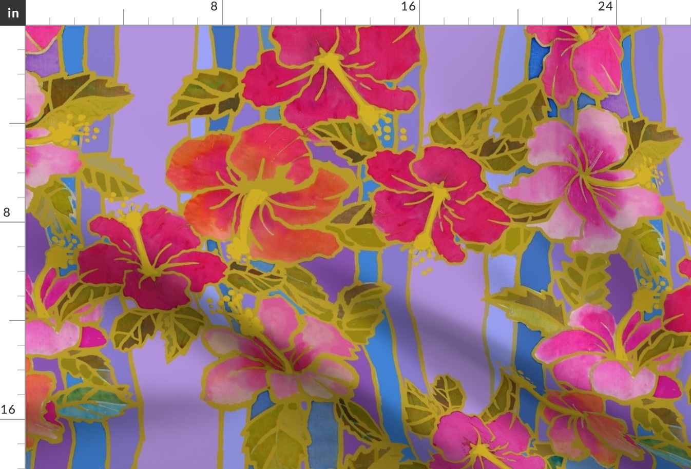 Hibiscus silk scarf