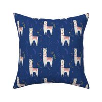 Llama Pattern on Blue