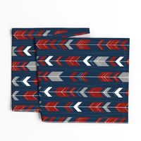 Mandy fishing Arrows- scarlet and navy