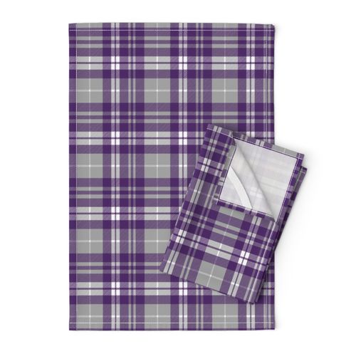 fall plaid - dark purple, white, grey - fearfully and wonderfully made coordinate