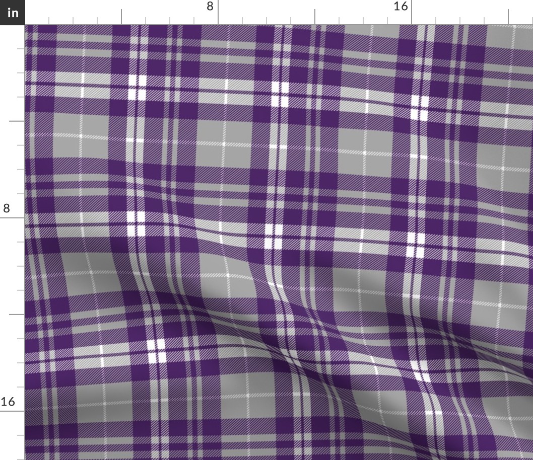 fall plaid - dark purple, white, grey - fearfully and wonderfully made coordinate