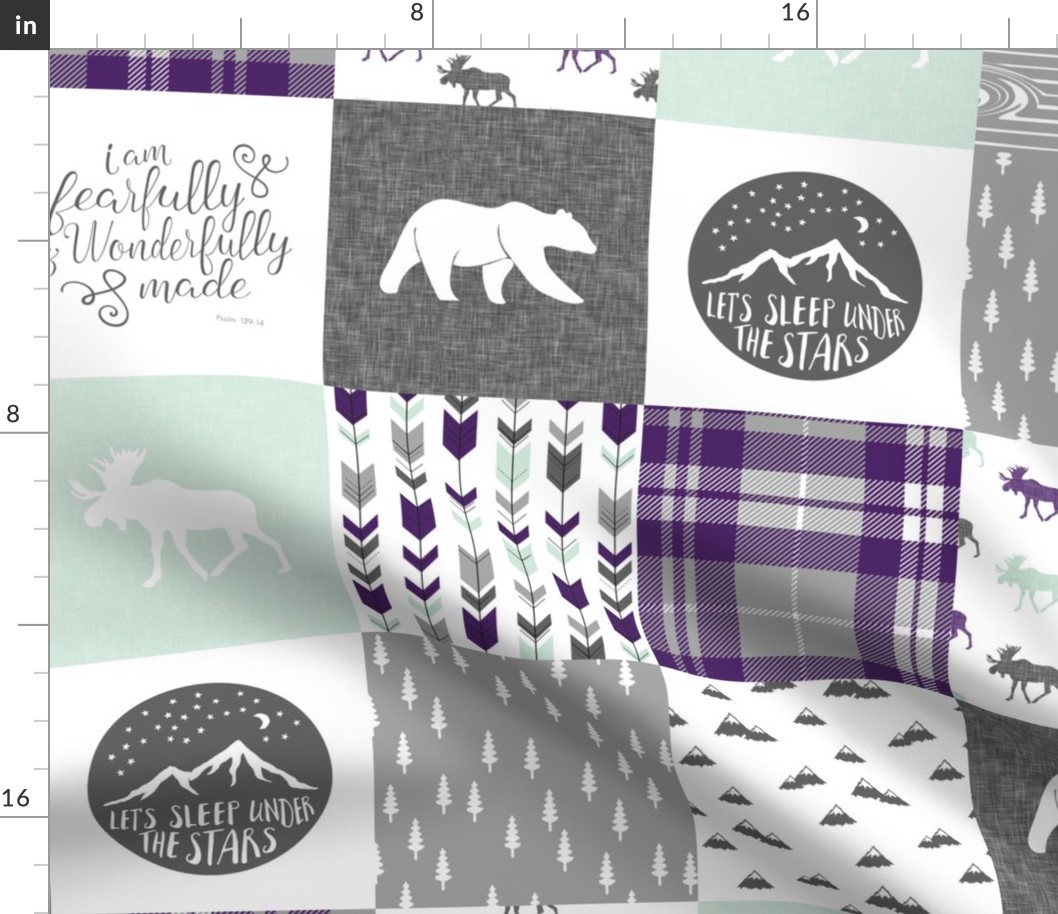 fearfully and wonderfully made - dark purple and mint