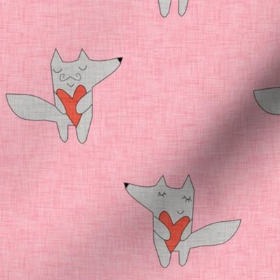 fox in love pink 