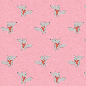 fox in love pink 