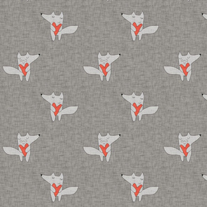 fox in love grey