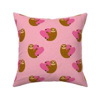 Sloth in love pink 