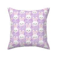 bunnies on purple (sleepy bunny)