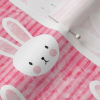 bunny on dark pink