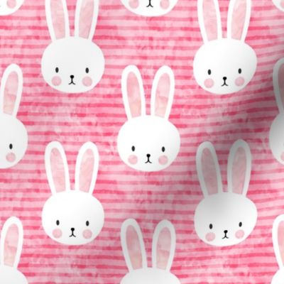 bunny on dark pink