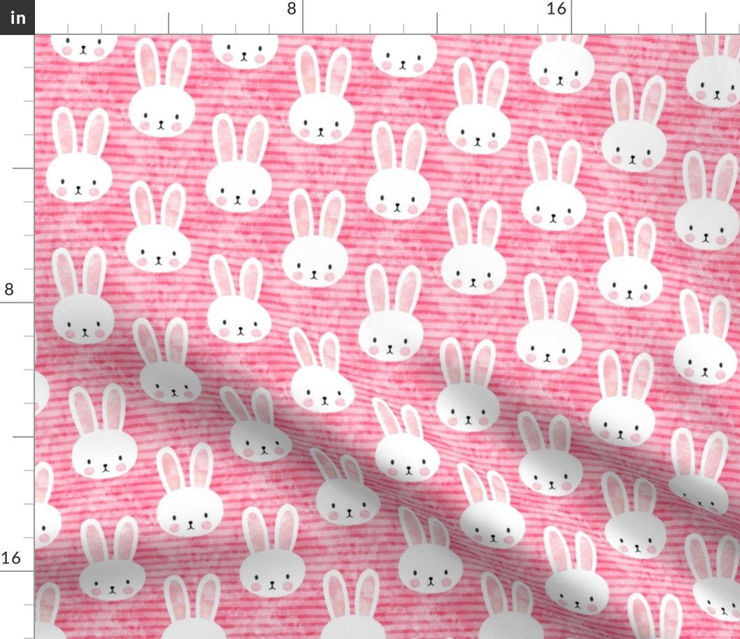 bunny on dark pink