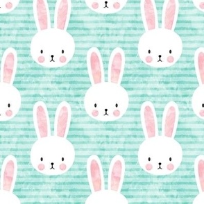 bunnies on aqua