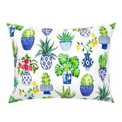 Chinoiserie Cactus in Blue and White