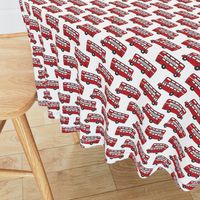 london bus // england tourist double decker bus iconic fabric white red