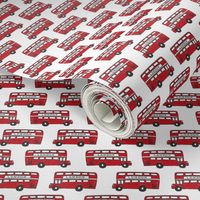 london bus // england tourist double decker bus iconic fabric white red