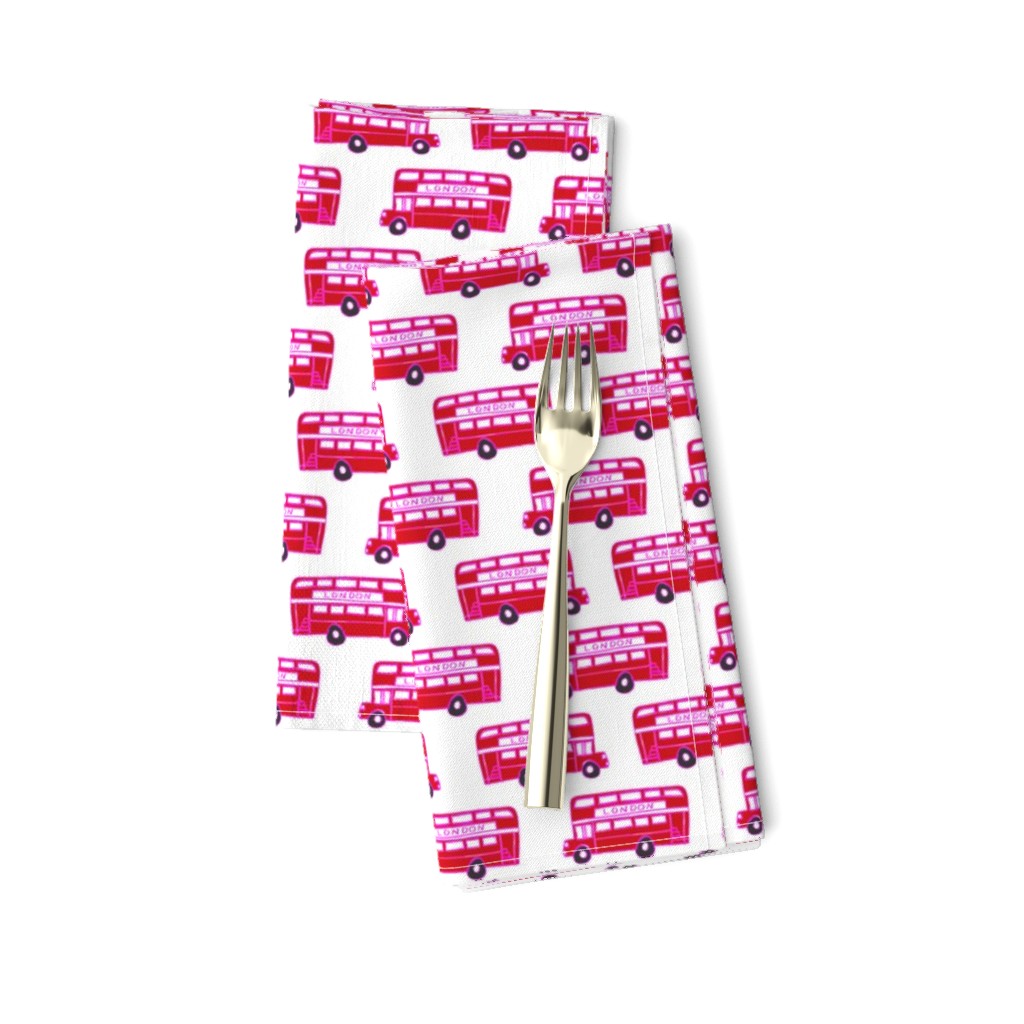 london bus // england tourist double decker bus iconic fabric pink