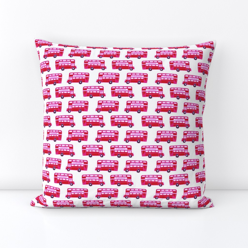 london bus // england tourist double decker bus iconic fabric pink