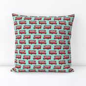 london bus // england tourist double decker bus iconic fabric mint