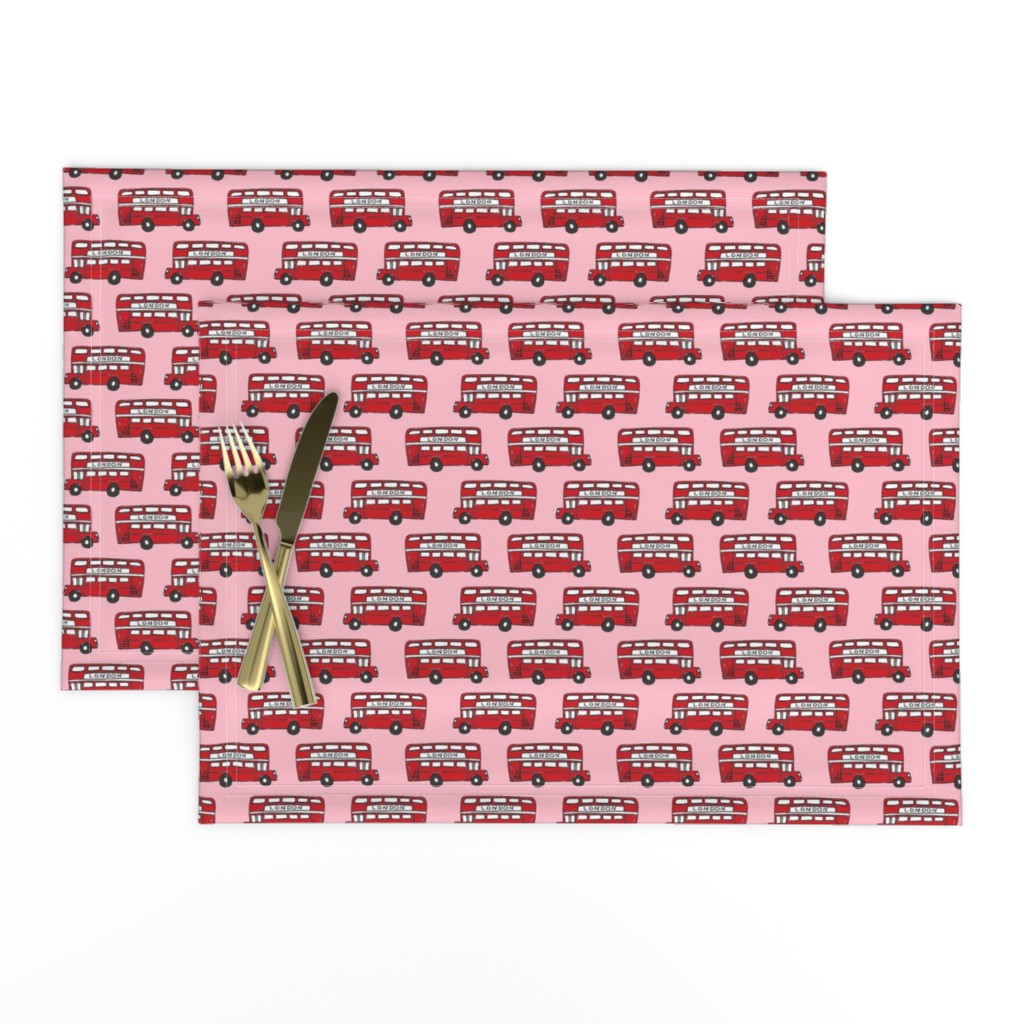 london bus // england tourist double decker bus iconic fabric red pink