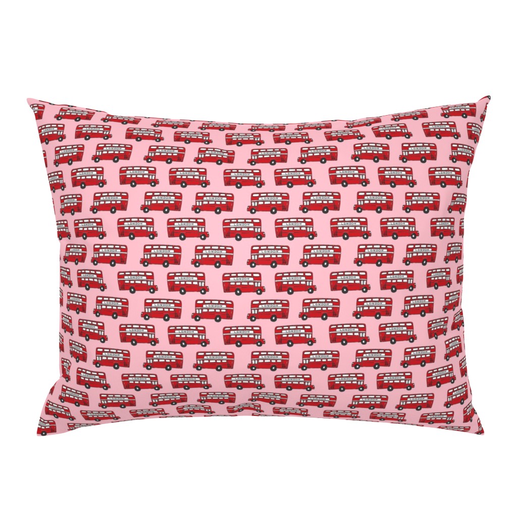 london bus // england tourist double decker bus iconic fabric red pink