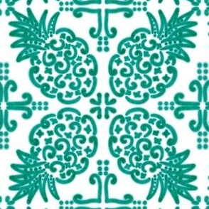 Spanish Tile N6 Pineapple (Pantone Arcadia Green)