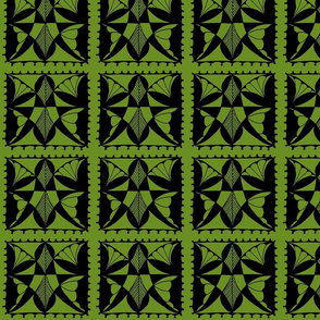 Butterfly Block in Green