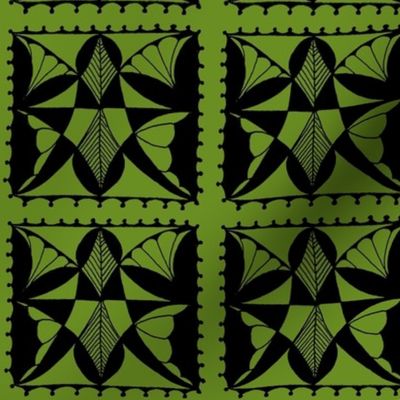 Butterfly Block in Green