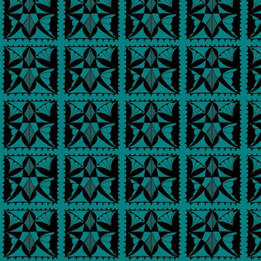 Butterfly Block in Teal